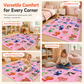 ⏳Limited-time 50% off⏰Skin Friendly Crystal Velvet Cartoon Kids Area Rug Durable Bedside Floor Mat for Living Room and Childrens Room🛋️🔠