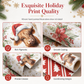 ⏳Limited-time 50% off⏰Christmas Highland Cow and Floral Gift Wrapping Paper Roll (43x500cm) | Holiday Present Wrap🐮🎁