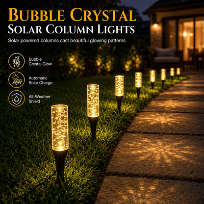 ⏳Limited-time 50% off⏰Solar Powered Crystal Column Pathway Lights🏡💡
