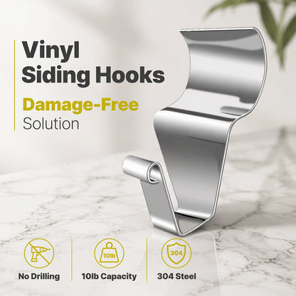 ⏳Limited-time 50% off⏰Heavy Duty 304 Stainless Steel Vinyl Siding Hooks🪝