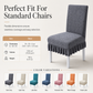 Stretch Jacquard Dining Chair Cover Thickened Full Coverage Straight Back Slipcover Cat Scratch Resistant and Durable