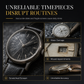 Men's Fashion Watch with Day Date Display Waterproof Luminous Hands and Alloy Steel Band
