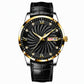 Men's Fashion Watch with Day Date Display Waterproof Luminous Hands and Alloy Steel Band