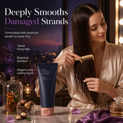 ⏳Limited-time 50% off⏰Keratin Smoothing Hair Mask (320ml) | Nourishing and Repairing Treatment for Dry Frizzy and Damaged Hair🪄👱‍♀️