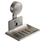 ⏳Limited-time 50% off⏰Vacuum Suction Soap Dish: V-Shaped Drainage, Rustproof Aluminum, No Drilling, Twist-Lock🧼