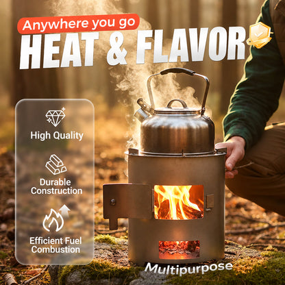 🥳2026 HOT SALE🔥🍳 50% OFF! Portable Multi-Functional Stove – efficient combustion, cook & heat, durable metal, easy carry. Perfect for camping & patio! 🏕️💪