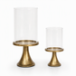 ⏳Limited-time 50% off⏰Vintage Gold Candle Holder Set with Glass Covers for Weddings and Candlelight Dinners🕯️🕎