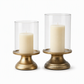 ⏳Limited-time 50% off⏰Vintage Gold Candle Holder Set with Glass Covers for Weddings and Candlelight Dinners🕯️🕎