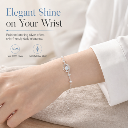 ⏳Limited-time 50% off⏰925 Silver Planet & Star Necklace — Elegant Celestial Jewelry Gift for You & Best Friend🪐✨