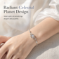 ⏳Limited-time 50% off⏰925 Silver Planet & Star Necklace — Elegant Celestial Jewelry Gift for You & Best Friend🪐✨