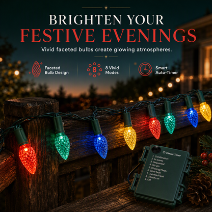 ⏳Limited-time 50% off⏰Battery Operated Strawberry String Lights with 8 Lighting Modes for Christmas Halloween Garden Yard Decoration🍓✨