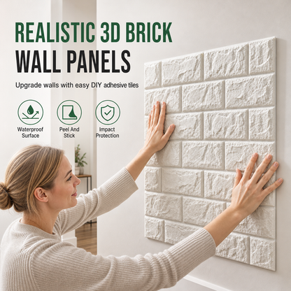⏳Limited-time 50% off⏰Transform Walls Instantly! Self-Adhesive 3D Brick Panels🏡🧱