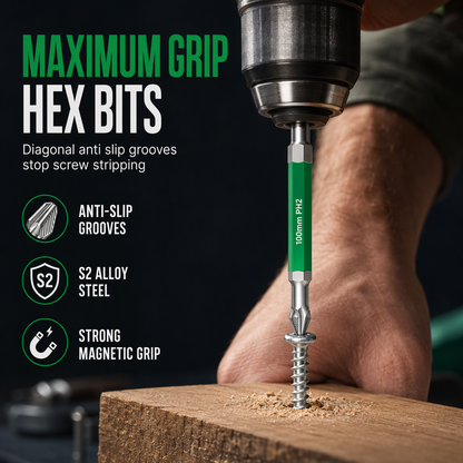 ⏳Limited-time 50% off⏰Magnetic Impact Resistant Phillips Screwdriver Bit Set | Non Slip Twill High Hardness Cross Drill Bits for Electric Screwdrivers💠🔩
