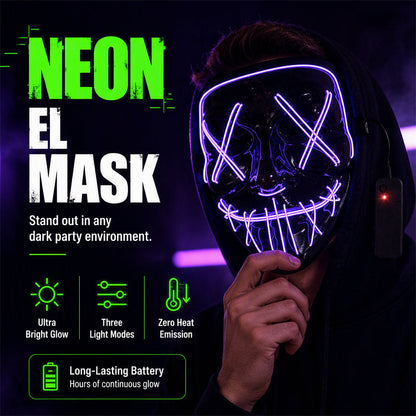 ⏳Limited-time 50% off⏰Halloween LED Glowing Mask🎭✨