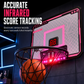 ⏳Limited-time 50% off⏰Kids Indoor Basketball Hoop with LED Lights & Electronic Scoring – Hanging Foldable Basketball Goal with 16cm Ball🏀