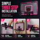 ⏳Limited-time 50% off⏰Kids Indoor Basketball Hoop with LED Lights & Electronic Scoring – Hanging Foldable Basketball Goal with 16cm Ball🏀