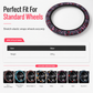 ⏳Limited-time 50% off⏰Universal 38cm Ringless Silk Steering Wheel Cover Printed Breathable Car Wheel Protector for All Seasons✨🚗