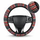 ✨🚗Universal 38cm Ringless Silk Steering Wheel Cover Printed Breathable Car Wheel Protector for All Seasons