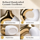 ⏳Limited-time 50% off⏰Modern Ceramic Flower Vase with Gold Accents for Tabletop Floral Arrangement and Home Decor💐🏺