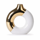 ⏳Limited-time 50% off⏰Modern Ceramic Flower Vase with Gold Accents for Tabletop Floral Arrangement and Home Decor💐🏺