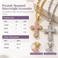 ⏳Limited-time 50% off⏰Hip Hop Double Layer Baguette Rhinestone Cross Brass with Figaro Chain✝️💎📿