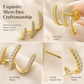 ⏳Limited-time 50% off⏰Minimalist Three Layer Curved Ear Crawler Stud Earrings with Inlaid Rhinestones👂💎
