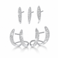 ⏳Limited-time 50% off⏰Minimalist Three Layer Curved Ear Crawler Stud Earrings with Inlaid Rhinestones👂💎