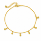 ⏳Limited-time 50% off⏰Women Double Layer Gold Tone Heart Charm Anklet🦶💛📿