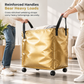 ⏳Limited-time 50% off⏰Large Capacity Waterproof Foldable Moving Bag with Wheels Heavy Duty Rolling Storage Tote for College Dorm and Household Organization🧳