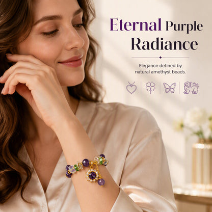 ⏳Limited-time 50% off⏰Fashion Purple Crystal Beaded for Women with Sparkling Star Zircon Charm💜🌻