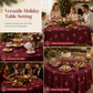 ⏳Limited-time 50% off⏰Printed Christmas Tablecloth Festive Holiday Party Table Cover🎄🎁🎅