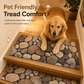 ⏳Limited-time 50% off⏰Cobblestone Pattern Diatomite Stair Tread Mat Water Absorbent Non Slip Trimmable Step Rug Easy to Clean🛡️🛝