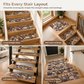 ⏳Limited-time 50% off⏰Cobblestone Pattern Diatomite Stair Tread Mat Water Absorbent Non Slip Trimmable Step Rug Easy to Clean🛡️🛝